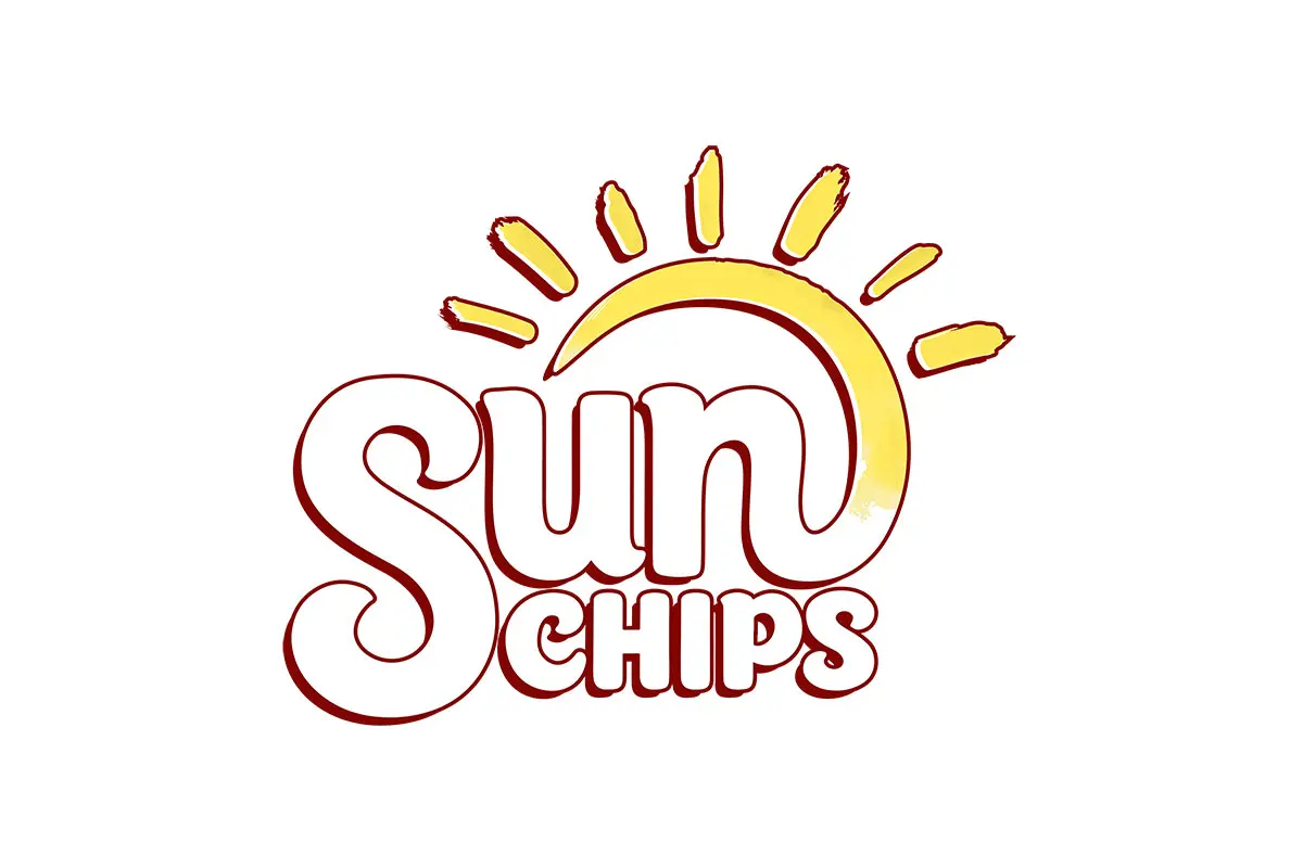 SunChips菲多利谷物健康零食logo设计-太阳图形logo设计