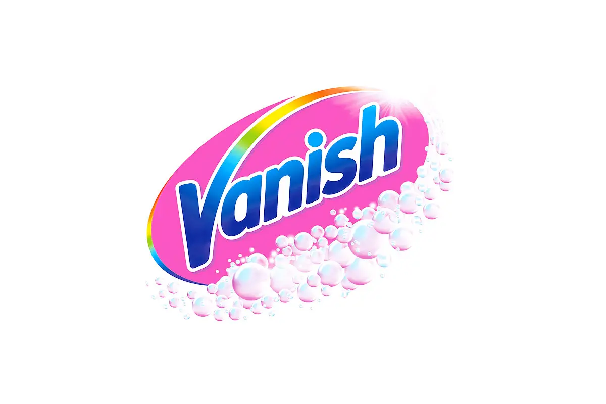Vanish渍无踪织物护理logo设计-彩虹弧线logo设计
