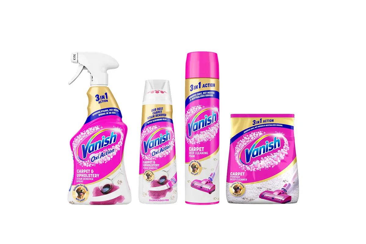 Vanish渍无踪织物护理-蓝粉渐变logo设计